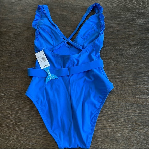 SkinnyDippers by Miraclesuit one piece Swimsuit
Jelly Beans Cinch Ruffle S, NWT - Picture 11 of 14